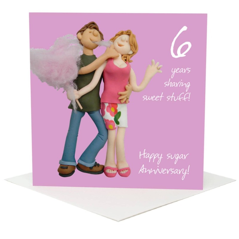 6th to 10th Anniversary Card Pack - Fun Wedding Anniversary Cards - Polymer Clay Art by Erica Sturla - Made in the UK