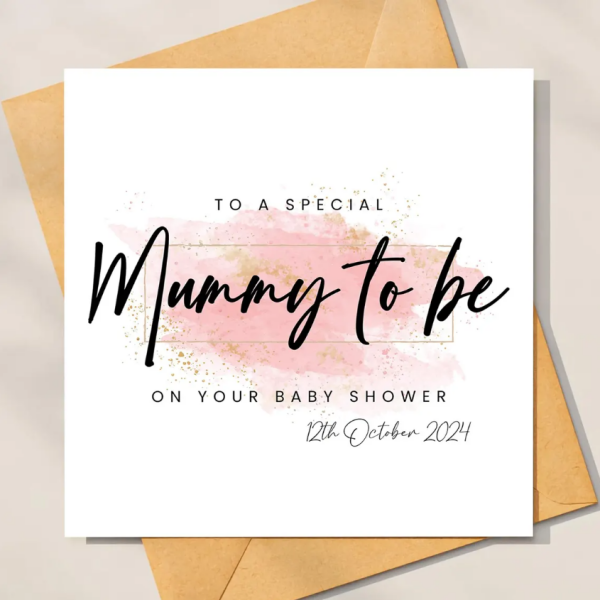 Personalised Baby Shower Card - To A Special Mummy to Be - Standard Smooth Card