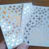 4 Point Star Stickers, Holographic, Silver or Gold - Gold