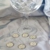 Wine Glass Charms Set of 6 Literature/Books - Gold