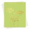 Happy birthday card with a pretty gold foil fennel print - designed by artist Eloise Hall - 15.7 x 11cm and blank inside