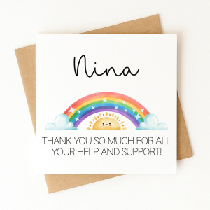 Personalised Nurse Card - Thank You So Much For All Your Help and Support