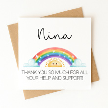 Personalised Nurse Card - Thank You So Much For All Your Help and Support - Standard Smooth Card