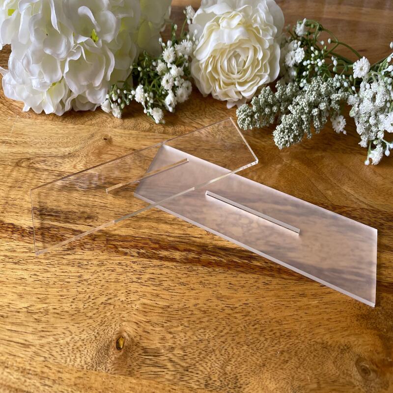 Arched Acrylic Wedding Signs/ Table Decorative Signs / Table Decor / Modern Calligraphy / Table Decorations / Personalised / Rustic Wedding - Guestbook - A5 CLEAR NO STAND