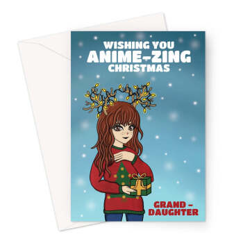 Anime Christmas Card For Granddaughter
