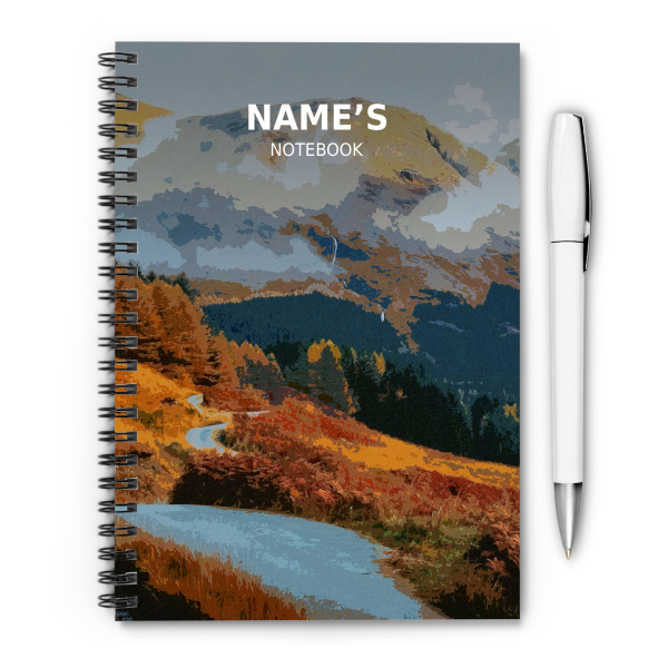 Personalised A5 Artwork Notebook - Glen Etive - Scotland