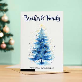 Christmas Card For Brother and Family Card Xmas Card for Brother Christmas Card for Loved One Brother Family Card Christmas Tree Card