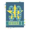 30 cheers, a bright and fun 30th birthday card with a gorgeous printed envelope - 12 x 17cm and blank inside - made in the UK