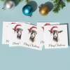 5 x Christmas Card of a Goat Wearing A Santa Hat Whimsical Watercolour Christmas Card For Animal Lover For Him or Her - Square (4.7x4.7) / Pack of 5