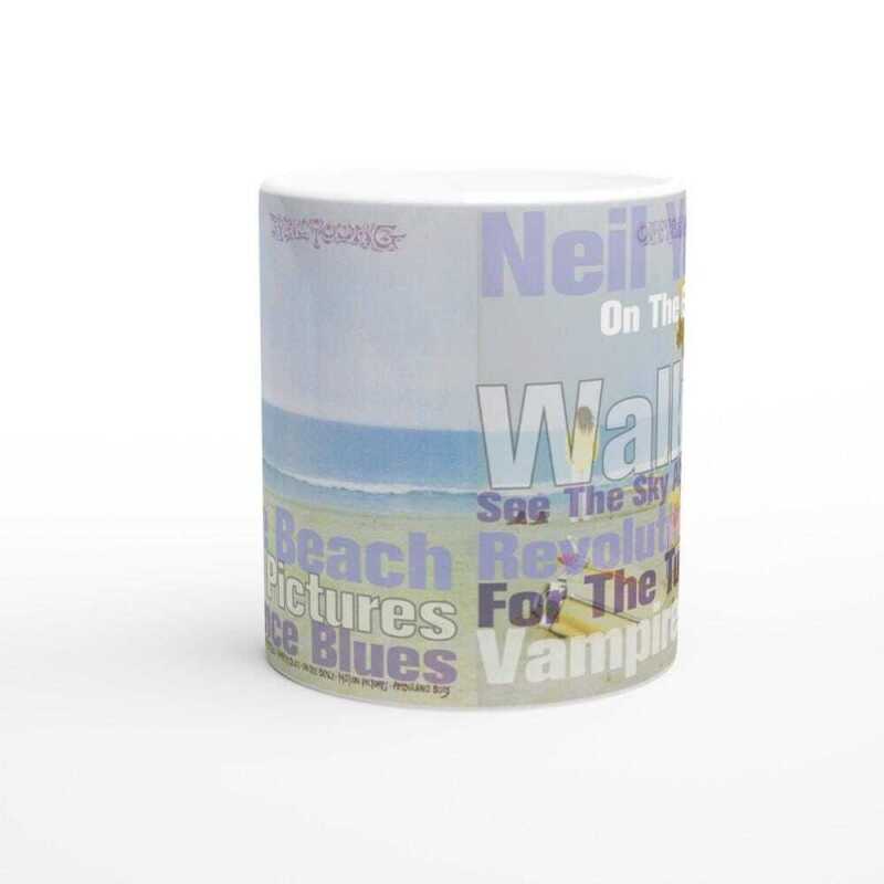 Neil Young On The Beach Album Track Mug - Ceramic White