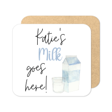 Personalised Drinks Coaster - Name's Milk Goes Here!