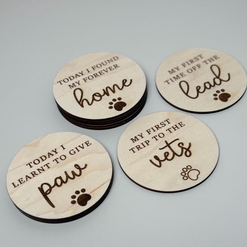 New Puppy Milestone Discs / Dog Lover New Dog gift / Reusuable Milestone Archievment Discs / Puppy Discs - Milestone Discs