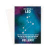 Leo Rude Star Sign Birthday Card - A5 Portrait - 1 Card