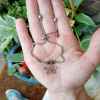 Rhodonite Crystal Bead Sterling Silver Drawstring Bracelet