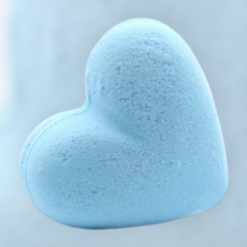 Love Heart Bath Bombs 70g - Baby Powder