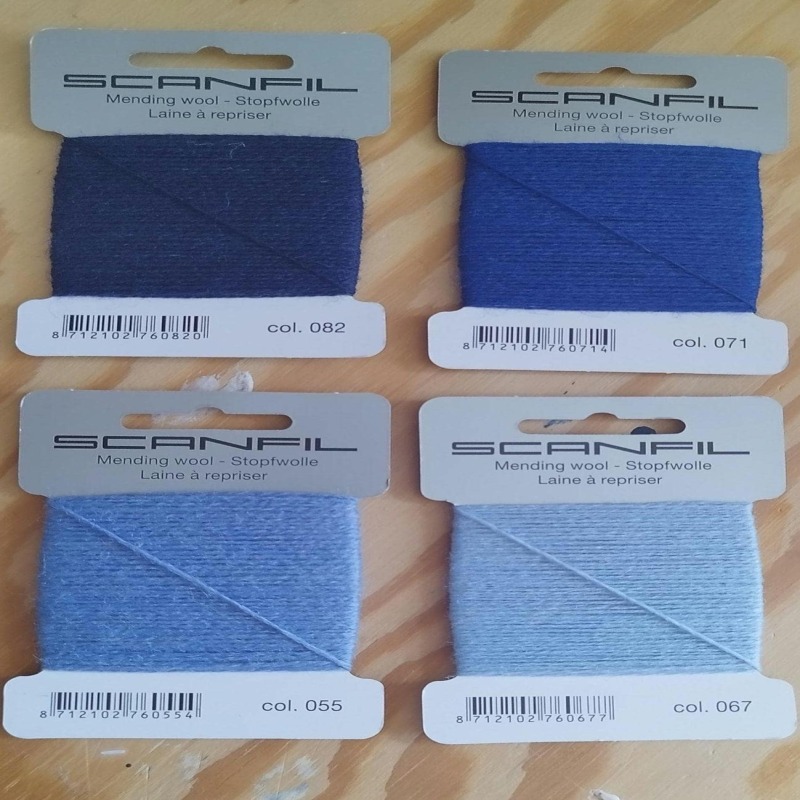 Scanfil Mending Wool Thread for Darning Repair for Socks etc 28 Colours Available - 001 - Bridal White