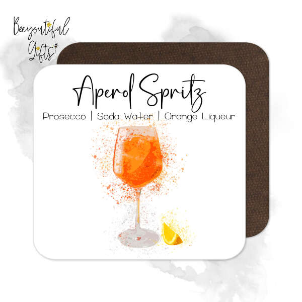 Cocktail Ingredient Coaster - Aperol Spritz