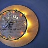 Personalised Wooden LED Wall Clock – Custom Engraved Gift for Home & Weddings