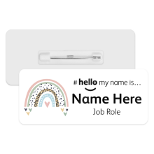 #hello my name is... Name Badge - Boho Rainbow