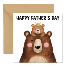 Father's Day Card - Happy Father's Day Bears - Standard Smooth Card