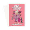 Super Mum Mother's Day Card - Multitasking Superhero - A5 Portrait - 1 Card