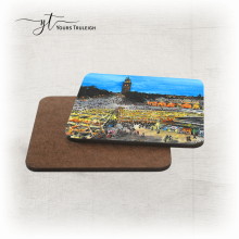 Jemaa el-Fnaa - Ceramic Mug, Hardboard Coaster & Placemat Set - Jemaa el-Fnaa