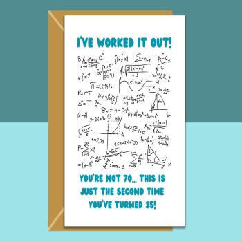 Funny 70th Birthday Card - Personalised inside if required - For Him or For Her - Perfect greetings card for someone turning 70 years old
