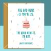 Funny 26th Birthday Card Personalised - For Him or For Her - Ideal for friend, brother, sister, colleague, anyone else turning 26 years old - Blank inside - Large