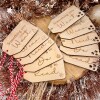 5 Gift Rule Gift Tags/Christmas Tags/Christmas Labels / Wooden Reusable Labels / - Stars - Red & White