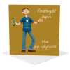 Welsh birthday card for son in law - Mab yng nghyfraith card by Erica Sturla - UK made