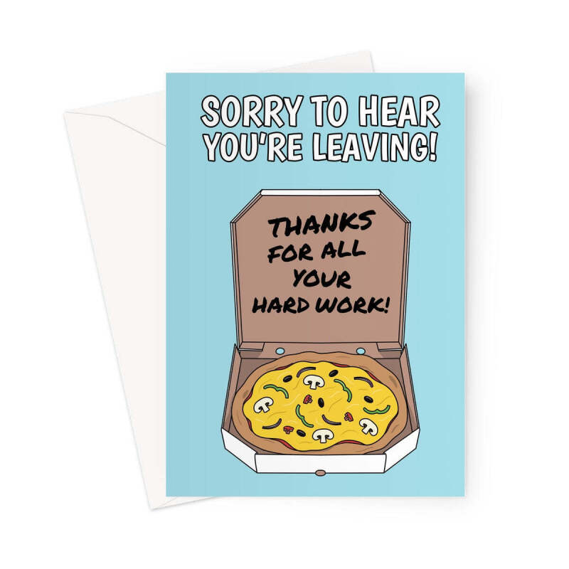 Pizza Party - Funny New Job Card - A5 Portrait - 1 Card