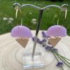 Polymer clay, Ice Cream Cone Hoop Earrings: Fun Summer Jewelry - silver
