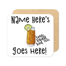 Personalised Cocktail Coaster - Hand Drawn Long Island Iced Tea