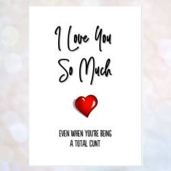 card ANNIVERSARY I love you so much even when being cunt