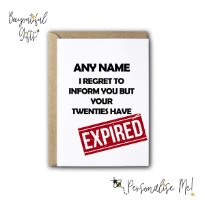 Personalised Birthday Card - Milestone Age Expired