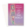 Out Of This World Space Themed Birthday Card For A Girl - A5 Portrait - 1 Card