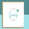 New Nephew Personalised Card - New Baby Customised Card - From Aunt or Uncle - Regular - Matte - Personalised Inside