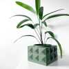 The Eldan Planter Pot with Drainage Tray & Stand Included - Matte Dark Green - 3"