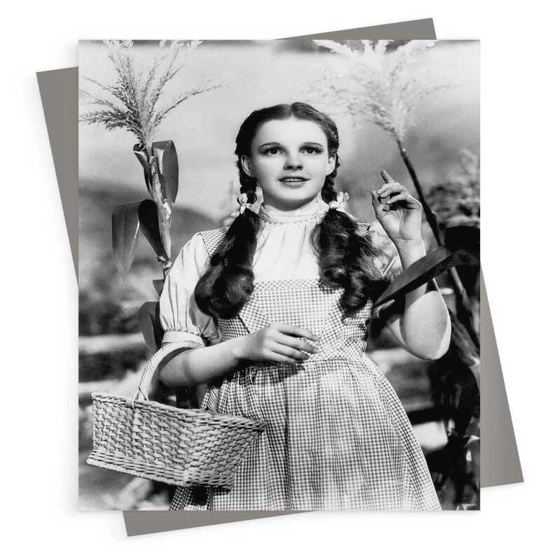 Wizard of Oz- Black and white photographic vintage card - 12.6 x 17.7cm and blank inside, made in the UK