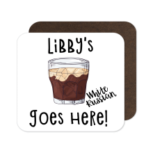 Personalised Cocktail Coaster - Hand Drawn White Russian