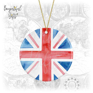 Travel Ceramic Decoration - Watercolour Union Jack