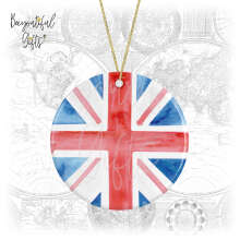 Travel Ceramic Decoration - Watercolour Union Jack