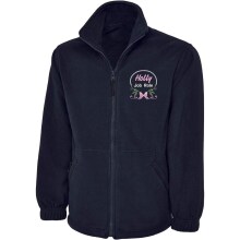 Personalised Embroidered Healthcare Fleece Jacket - Floral Ribbon - XS | UK 8