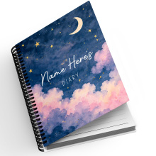 A5 Personalised Spiral Bound Diary - Moonlit Sky | Yearly | Academic | Appointment - Standard 2027