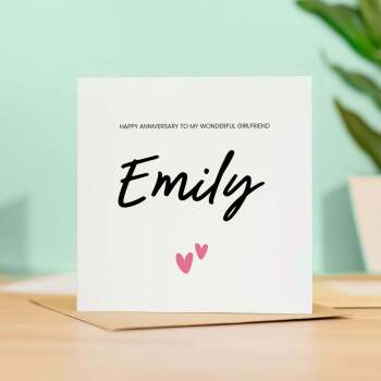 Personalised Anniversary Card For Girlfriend Anniversary Card For Girlfriend Custom Card For Girlfriend Amazing Girlfriend Anniversary Card