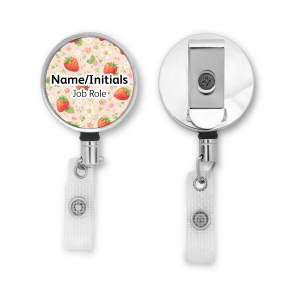 Personalised Metal ID Reel - Enchanted Strawberries