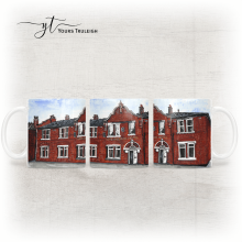 The George Hotel Irlam - Ceramic Mug, Hardboard Coaster & Placemat Set