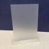 Rectangle A5 A4 Frosted Acrylic Table Number or Sign Blank with Stand / Frosted Clear / Acrylic Blanks / Wedding Signage/ DIY Signage / 3mm - A5 - Arched