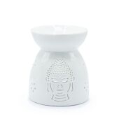 Ceramic Buddha Wax/Oil Burner - White