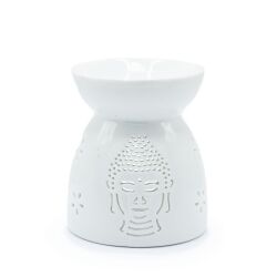 Ceramic Buddha Wax/Oil Burner - White